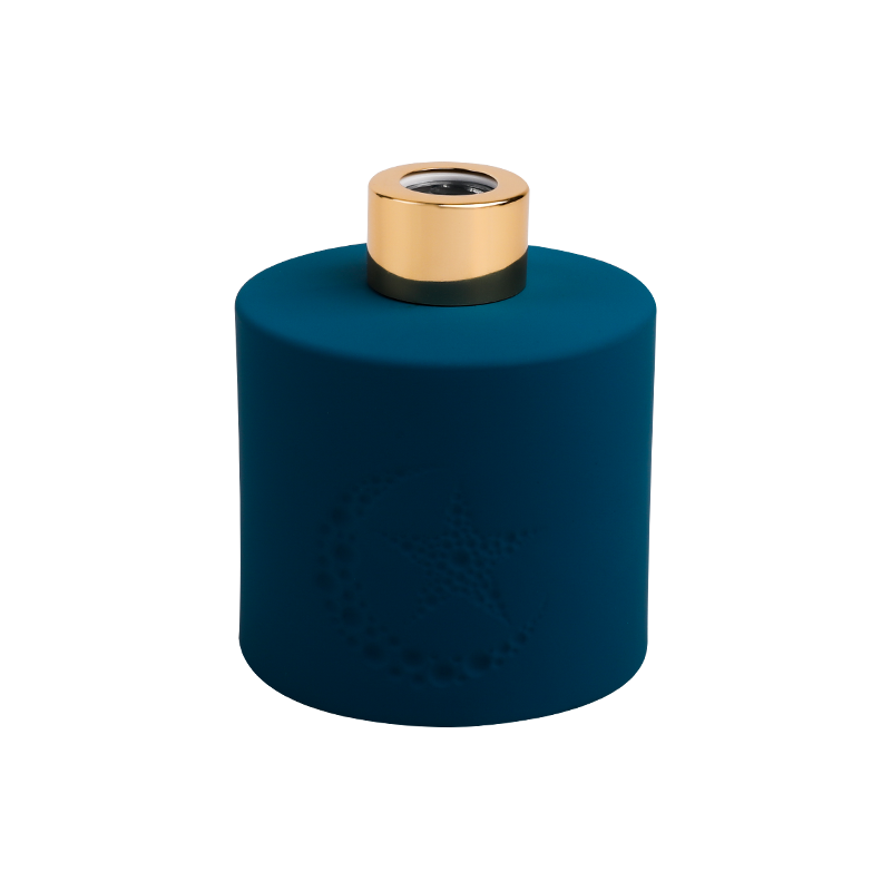 Star Blue Fragrance Bottle with Golden Cap